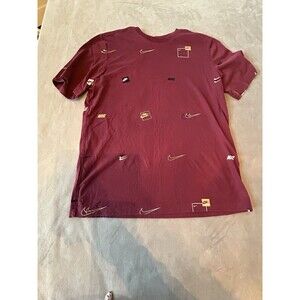 The Nike Tee Maroon T Shirt Size Medium Graphic Tee Short Sleeve Crew Neck